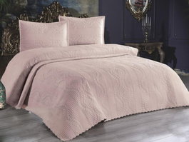 L'essentiel linge de maison Sena - Powder Juego de Colcha Doble